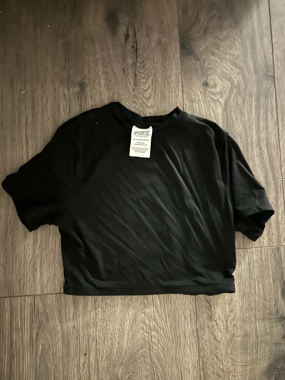 Victoria secret black crop top high neck